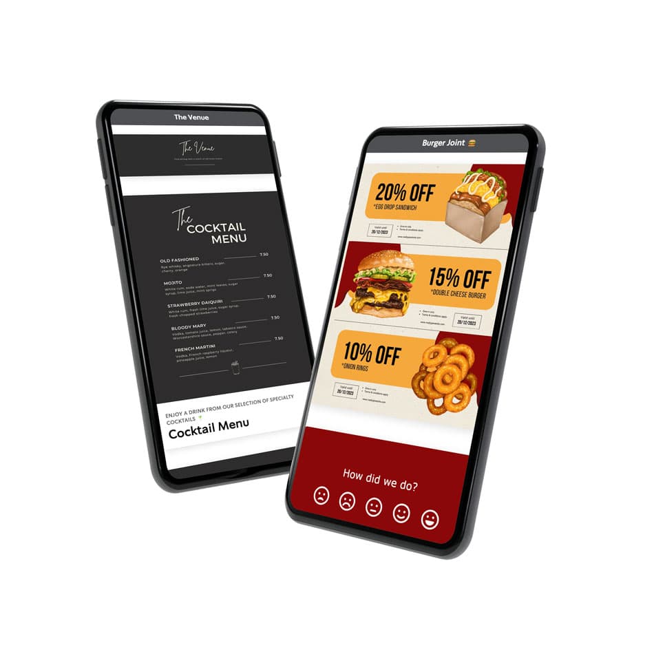 QRaaD digital signage on mobile