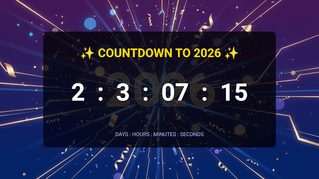 Need a new years countdown? No problem, just ask!